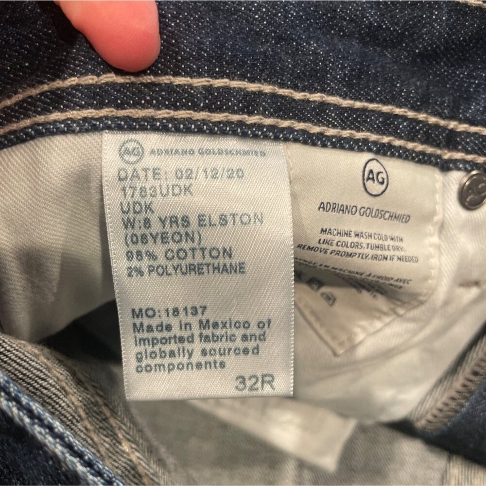 NWOT AG-ED Denim Men's 32x33 Tellis Modern Slim Jean 8 Yrs Elston Wash - Picture 3 of 8